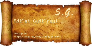 Sági Györgyi névjegykártya
