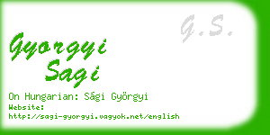 gyorgyi sagi business card